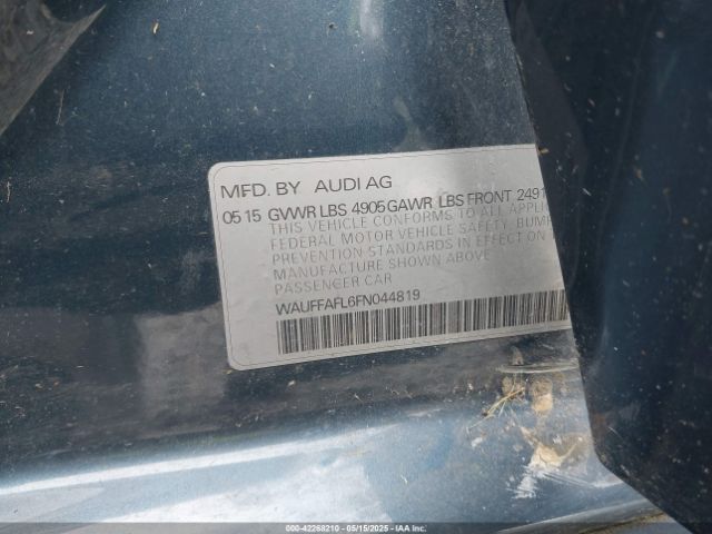 WAUFFAFL6FN044819 Audi A4 2.0t Premium