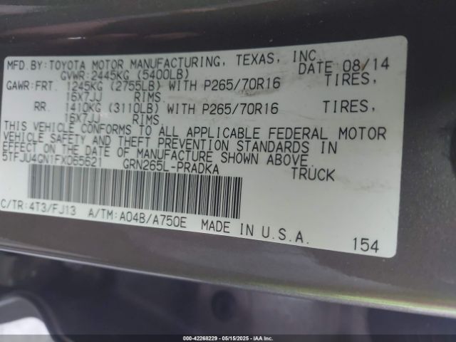 5TFJU4GN1FX065621 Toyota Tacoma Prerunner V6