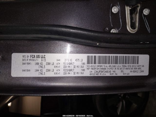 1C4NJRFB4FD409149 Jeep Patriot High Altitude Edition