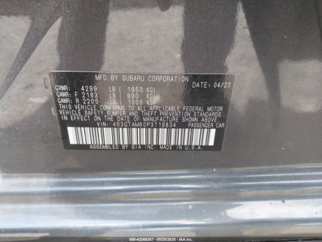 4S3GTAM60P3719834 Subaru Impreza Sport 5-door