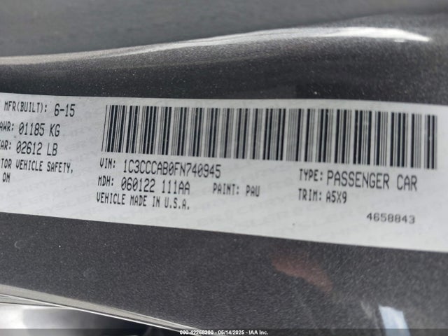 Chrysler 200 Limited 2015 1C3CCCAB0FN740945 Image 9