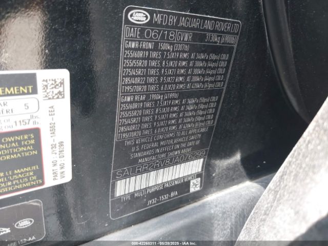 2018 LAND ROVER DISCOVERY SALRR2RV8JA076299 Photo 8