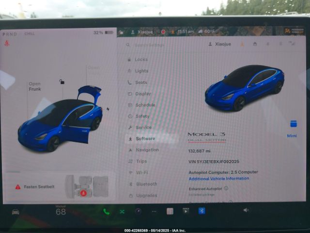 5YJ3E1EBXJF092025 Tesla Model 3 Long Range/performance