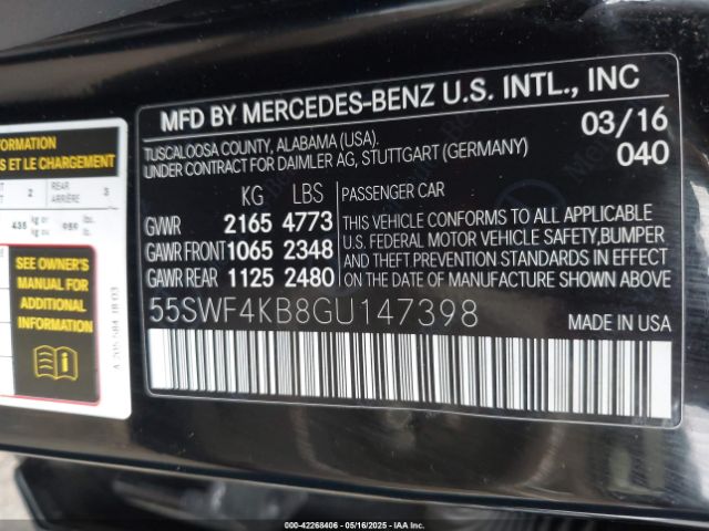55SWF4KB8GU147398 Mercedes-Benz C 300 4matic/luxury 4matic/sport 4matic