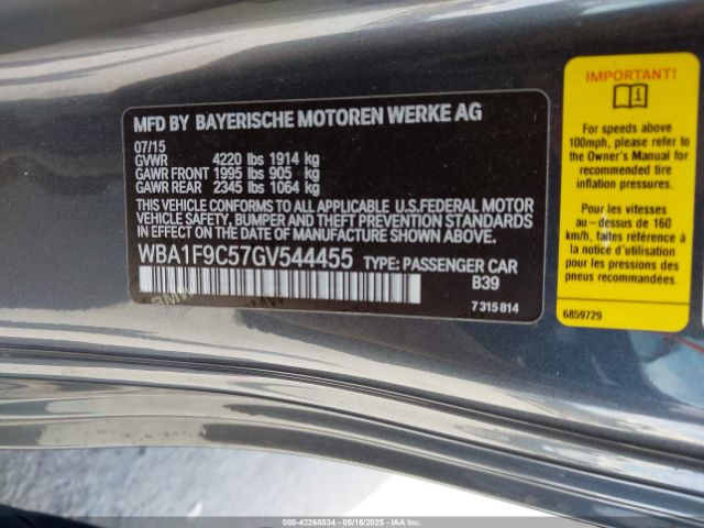 WBA1F9C57GV544455 BMW 228I