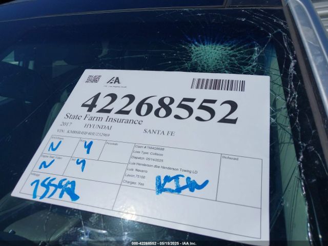 KM8SR4HF4HU232969 Hyundai Santa Fe Limited Ultimate