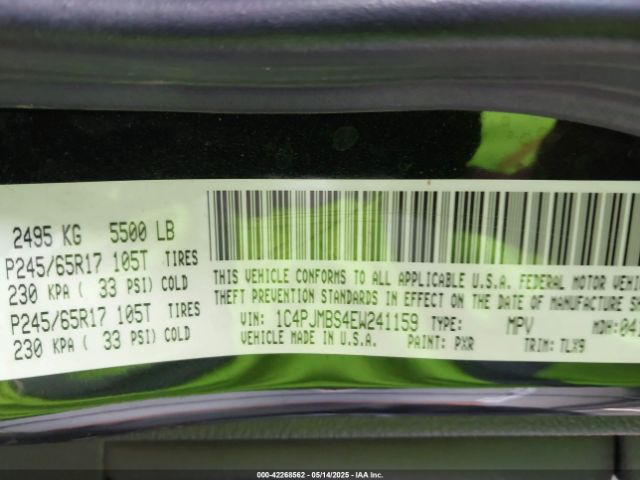 1C4PJMBS4EW241159 Jeep 2014