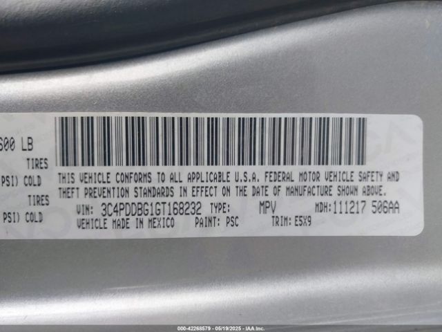 3C4PDDBG1GT168232 Dodge Journey Sxt
