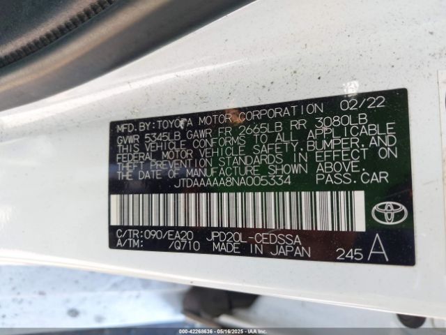 2022 TOYOTA MIRAI JTDAAAAA8NA005334 Photo 8