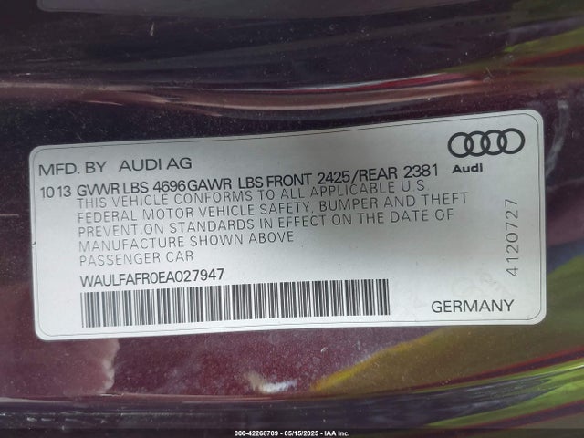 2014 AUDI A5 WAULFAFR0EA027947 Photo 8