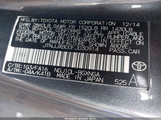 JTNJJXB00FJ030914 Toyota Scion