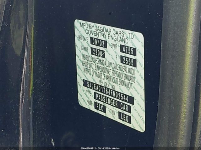 2004 JAGUAR S-TYPE SAJEA01T64FN02544 Photo 8