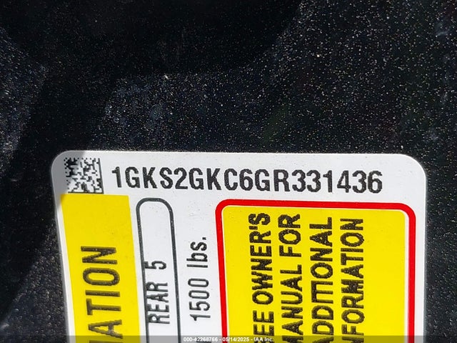1GKS2GKC6GR331436 GMC l83 - sidi, vvt, afm, e85 max, aluminum