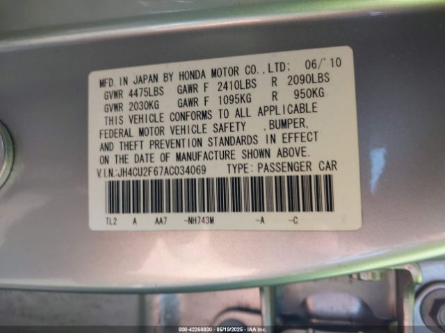 2010 ACURA TSX JH4CU2F67AC034069 Photo 8