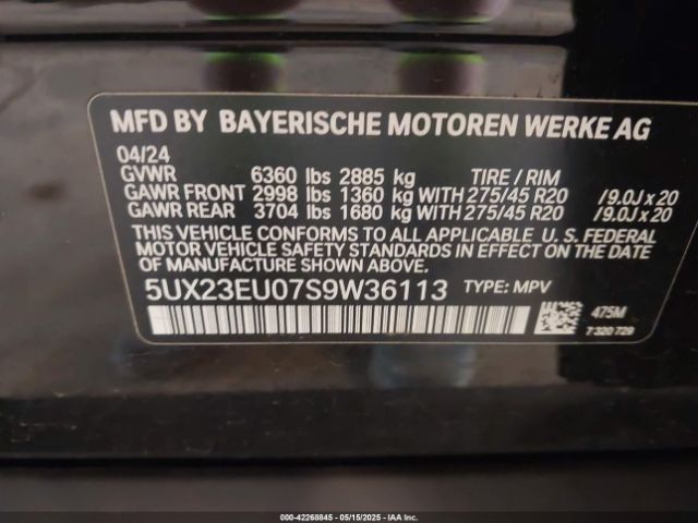 2025 BMW X5 5UX23EU07S9W36113 Photo 8
