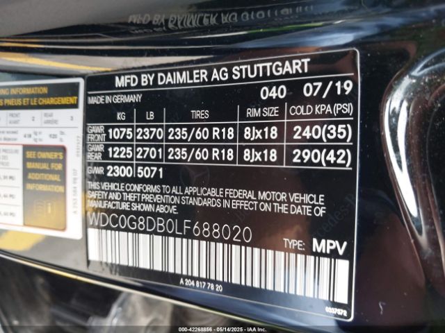 2020 MERCEDES-BENZ GLC 300 WDC0G8DB0LF688020 Photo 8