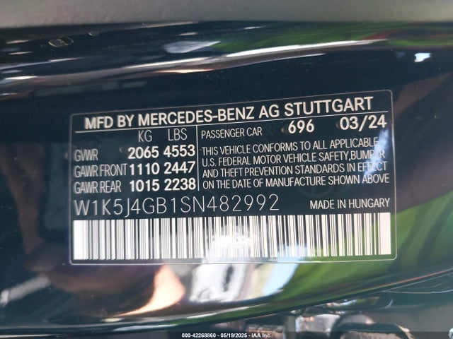 W1K5J4GB1SN482992 Mercedes-Benz m260
