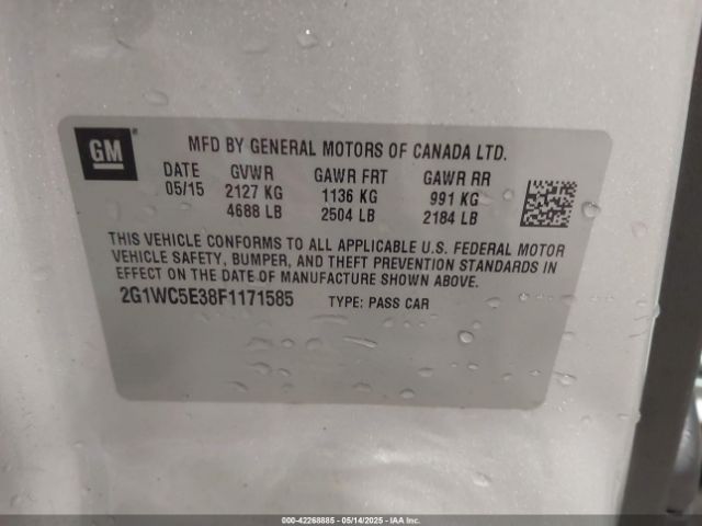 2G1WC5E38F1171585 Chevrolet Impala Limited Ltz
