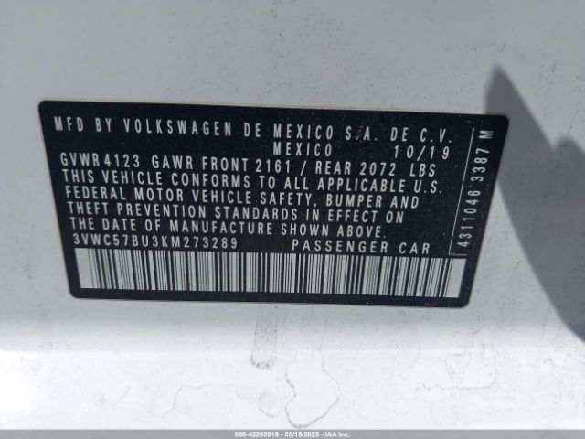 2019 VOLKSWAGEN JETTA 3VWC57BU3KM273289 Photo 8