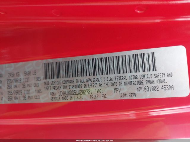 2020 JEEP WRANGLER UNLIMITED 1C4HJXDG5LW282721 Photo 8
