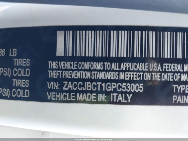 2016 JEEP RENEGADE ZACCJBCT1GPC53005 Photo 8