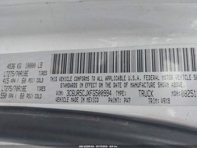 3C6UR5CJXFG500994 RAM 2500 Tradesman