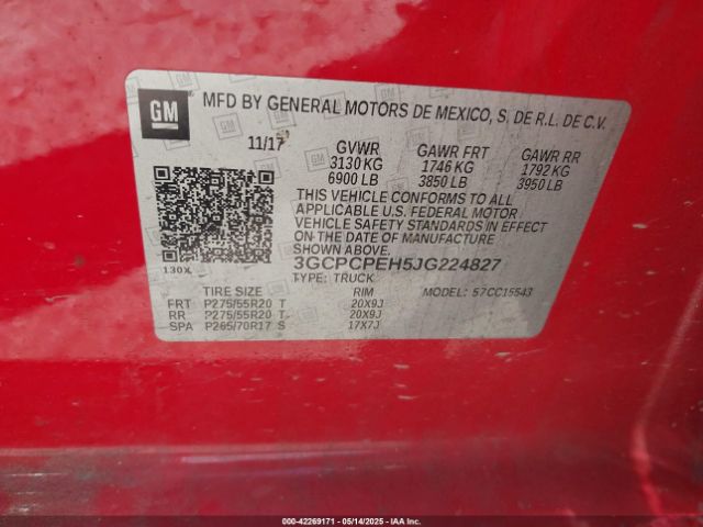 3GCPCPEH5JG224827 Chevrolet Silverado 1500 Custom