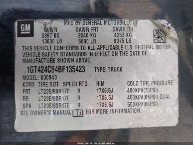 2011 GMC SIERRA 3500HD 1GT424C84BF135423 Photo 8