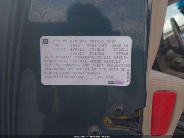 1993 CADILLAC SEVILLE 1G6KY5298PU821640 Photo 8