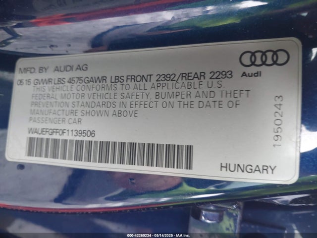 2015 AUDI A3 WAUEFGFF0F1139506 Photo 8