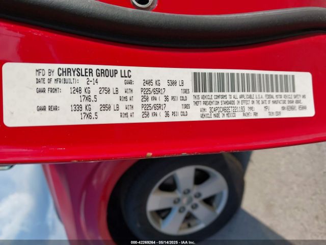 3C4PDCAB2ET221193 Dodge JOURNEY SE