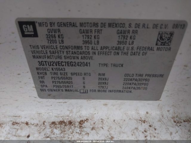 2014 GMC SIERRA 1500 3GTU2VEC7EG242041 Photo 8