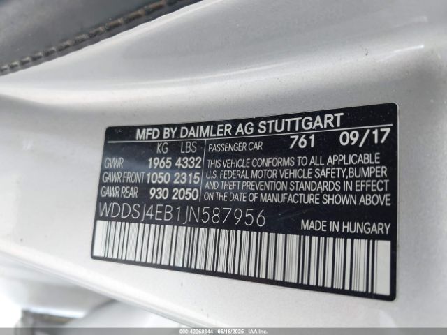 2018 MERCEDES-BENZ CLA 250 WDDSJ4EB1JN587956 Photo 8