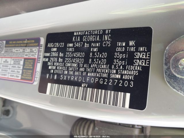 2023 KIA SORENTO 5XYRKDLF0PG227203 Photo 8
