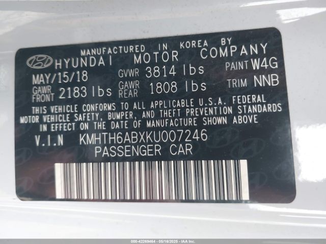 2019 HYUNDAI VELOSTER KMHTH6ABXKU007246 Photo 8