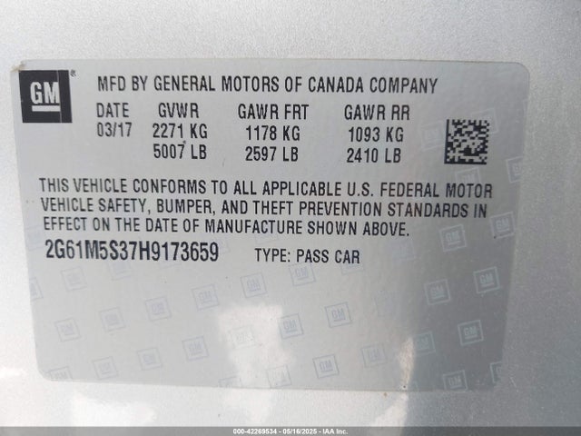 2017 CADILLAC XTS 2G61M5S37H9173659 Photo 8