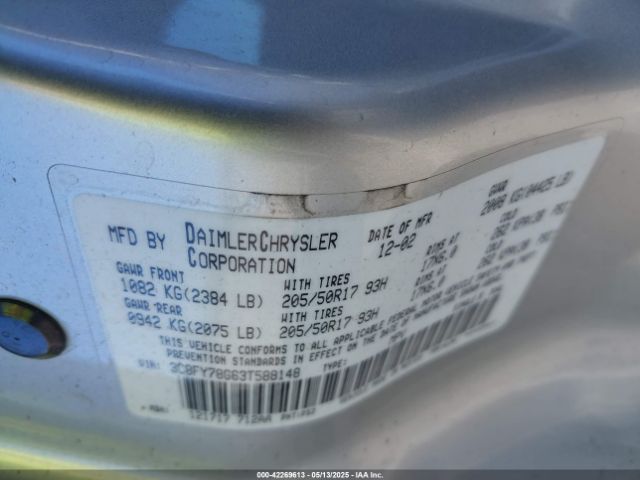 2003 CHRYSLER PT CRUISER 3C8FY78G63T588148 Photo 8