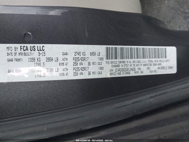 2C4RDGBG5GR124635 Dodge Grand Caravan American Value Pkg