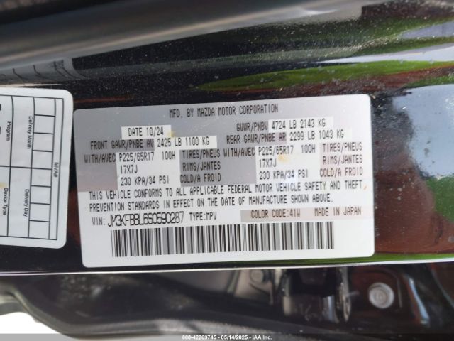 JM3KFBBL6S0590287 Mazda Cx-5 2.5 S Select