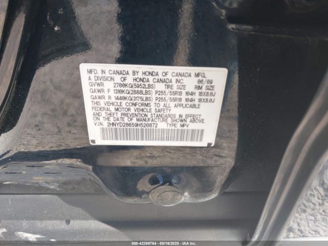 2009 ACURA MDX 2HNYD28659H520872 Photo 8
