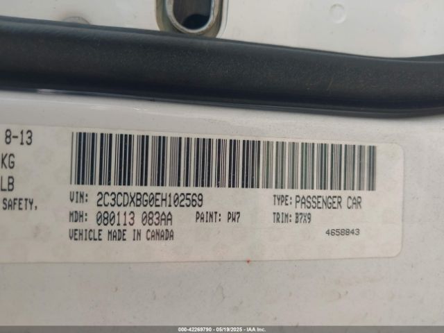 2C3CDXBG0EH102569 Dodge Charger Se