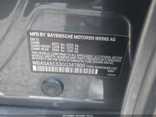 2016 BMW 528I WBA5A5C53GG347800 Photo 8