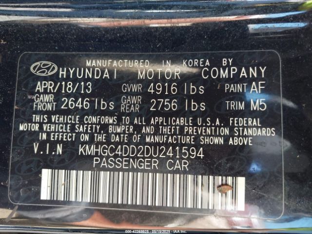 2013 HYUNDAI GENESIS KMHGC4DD2DU241594 Photo 8