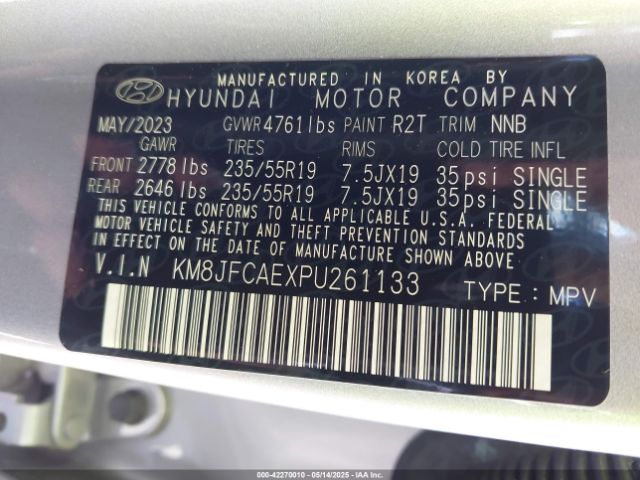 KM8JFCAEXPU261133 Hyundai Tucson Xrt
