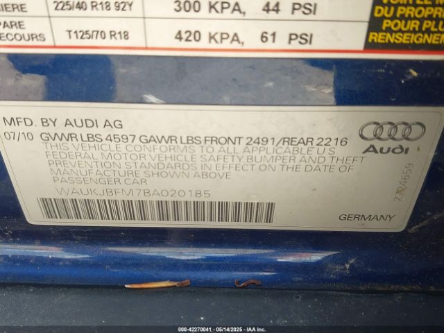 2011 AUDI A3 WAUKJBFM7BA020185 Photo 8