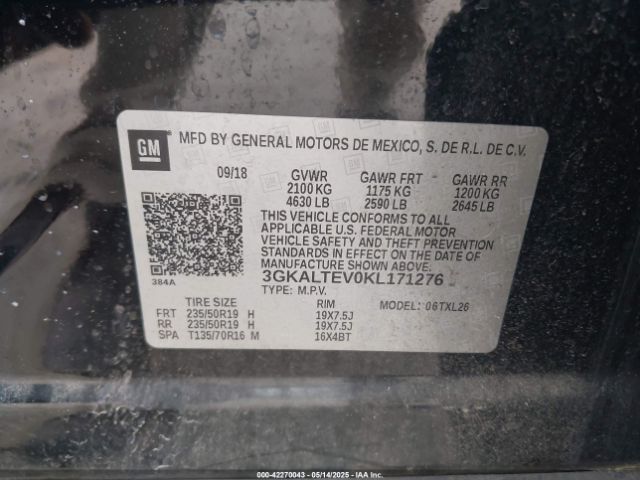3GKALTEV0KL171276 GMC Terrain Sle