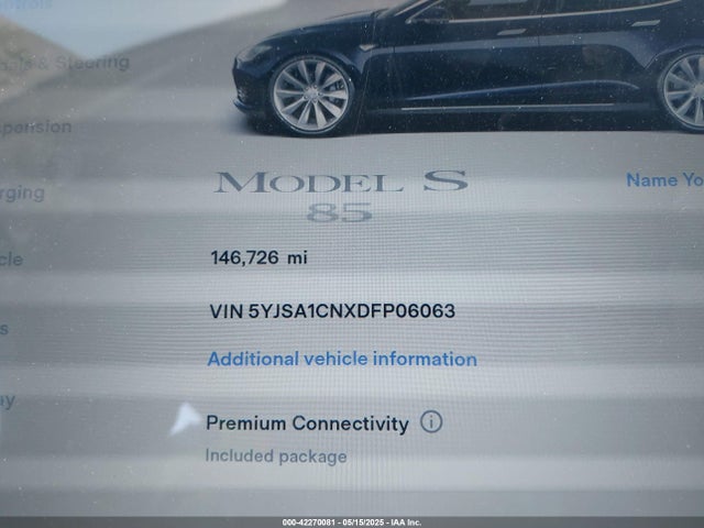 2013 TESLA MODEL S 5YJSA1CNXDFP06063 Photo 6
