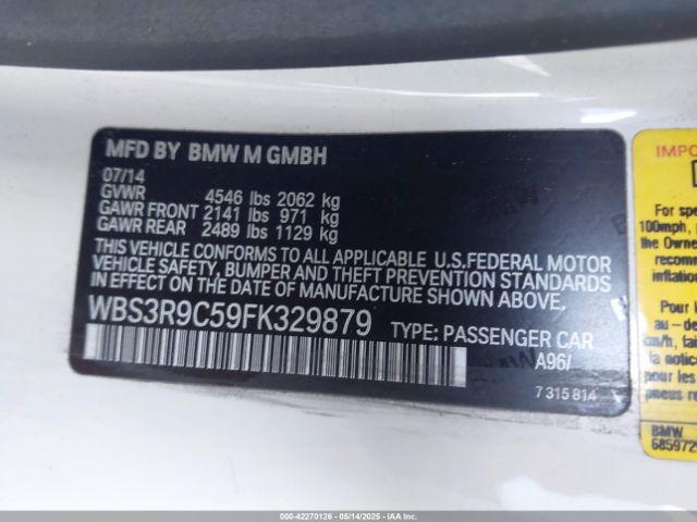 2015 BMW M4 WBS3R9C59FK329879 Photo 8