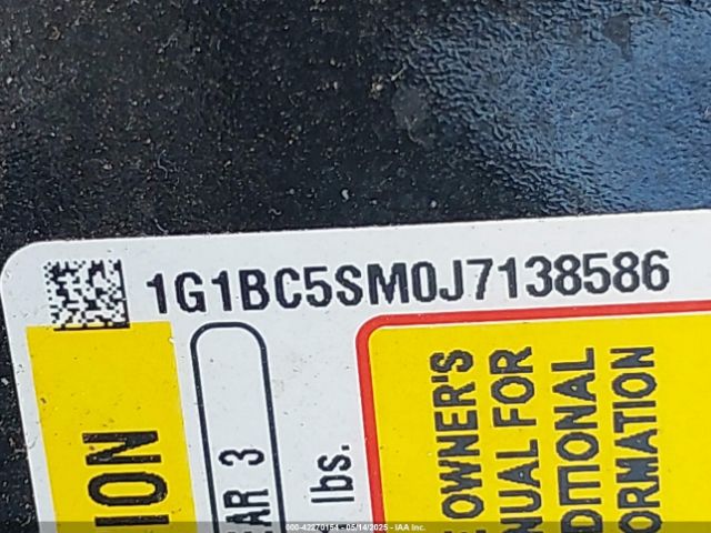 1G1BC5SM0J7138586 Chevrolet Cruze Ls Auto