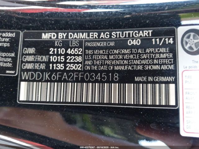 2015 MERCEDES-BENZ SL 400 WDDJK6FA2FF034518 Photo 8